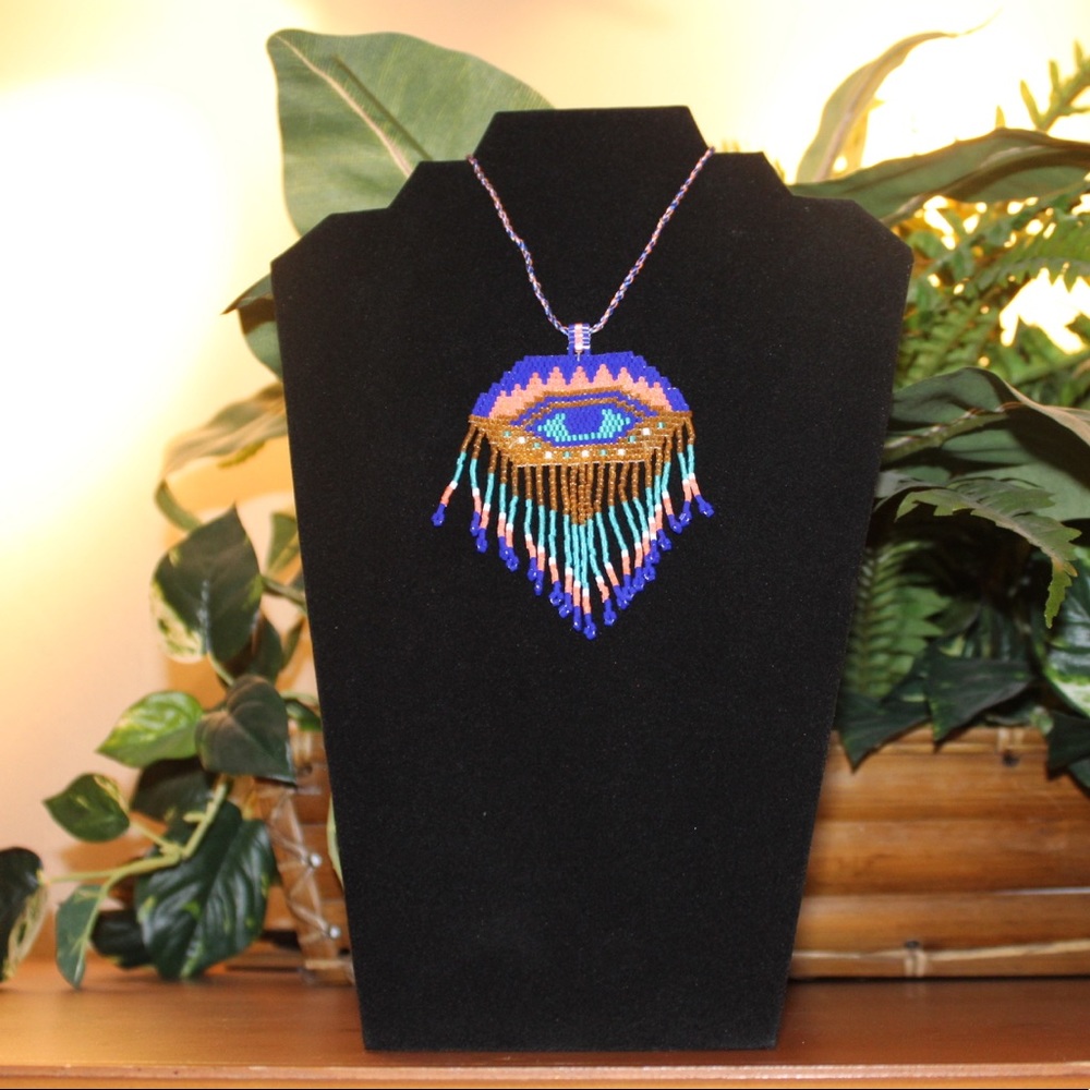 Aurora Woven Evil Eye Necklace